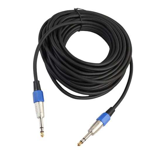 Stereo 6.35mm Electric Guitar Bass Cable Amp Cord for Home Theatre KTV 20m