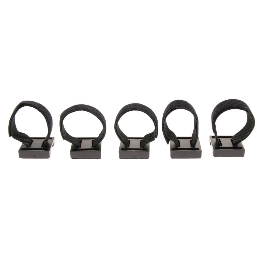 5 Pieces Microphone Clip Holder Support for Wired Wireless Mic Parts Black