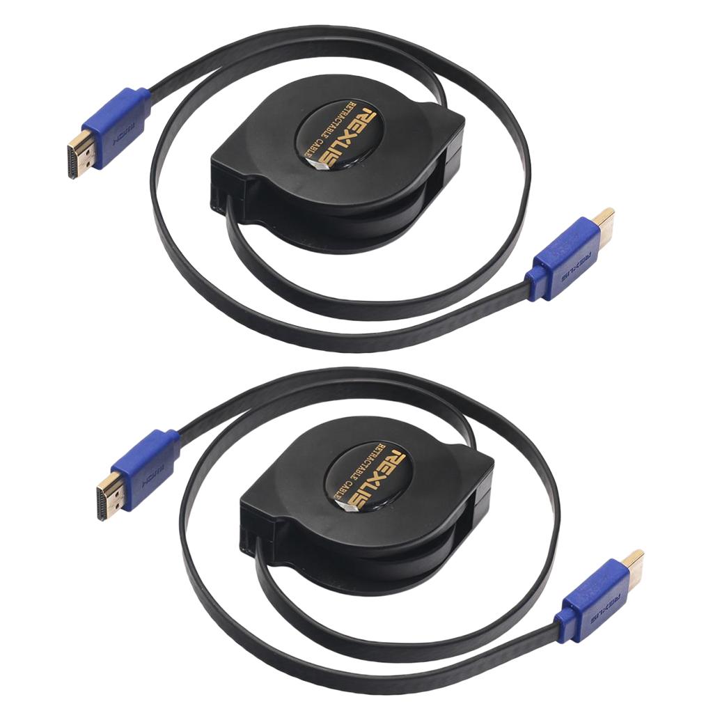 Retractable Portable HDMI V1.4 Cable 1080P Adapter 3D Cord Wire 1m