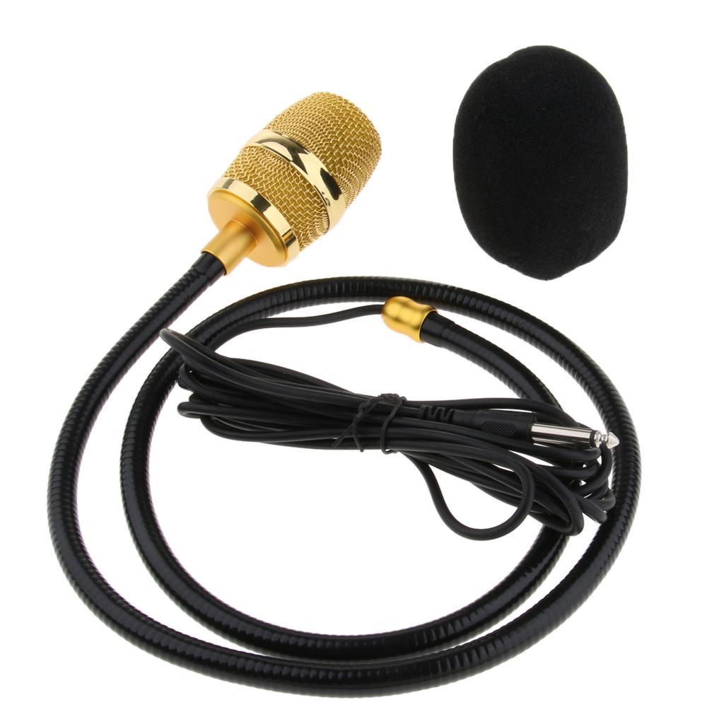 Durable 1 Set 6.35mm Jack Neck Hang Gooseneck Singing Microphone Mic