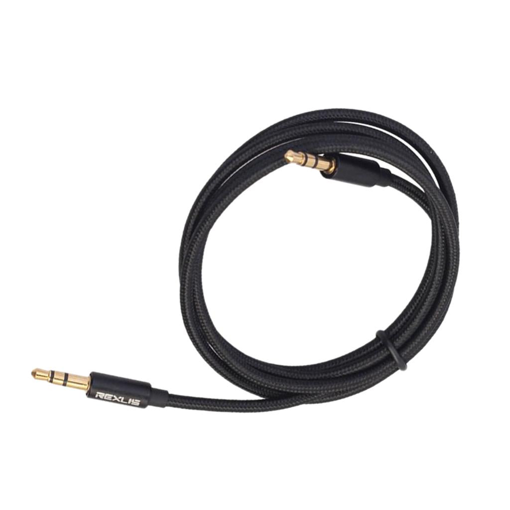 3.5mm Stereo Gold-plated Head Car AUX Audio Cable for Phone /Speaker 100cm