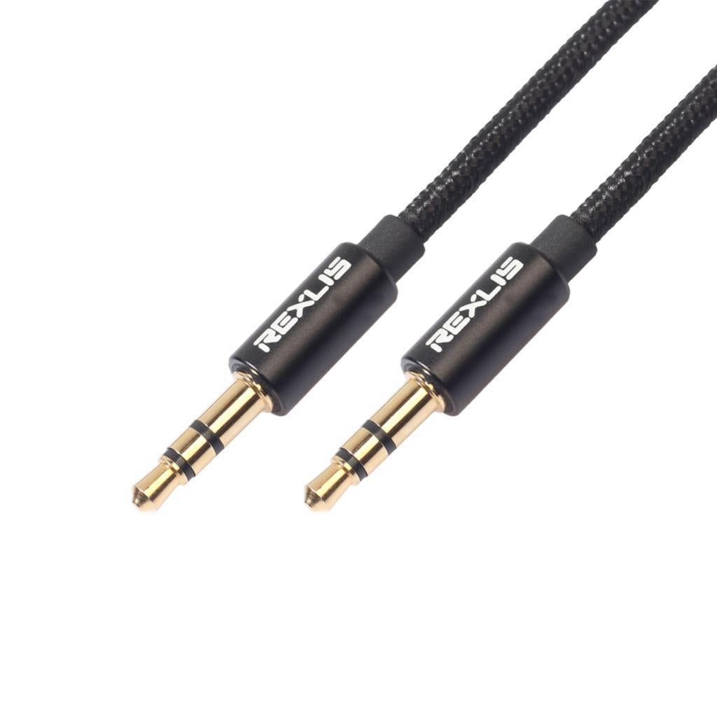 3.5mm Stereo Gold-plated Head Car AUX Audio Cable for Phone /Speaker 500cm