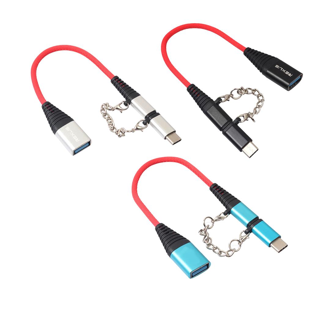 USB Type C Cable 2 in 1 for Sumsang Galaxy S9 Silver