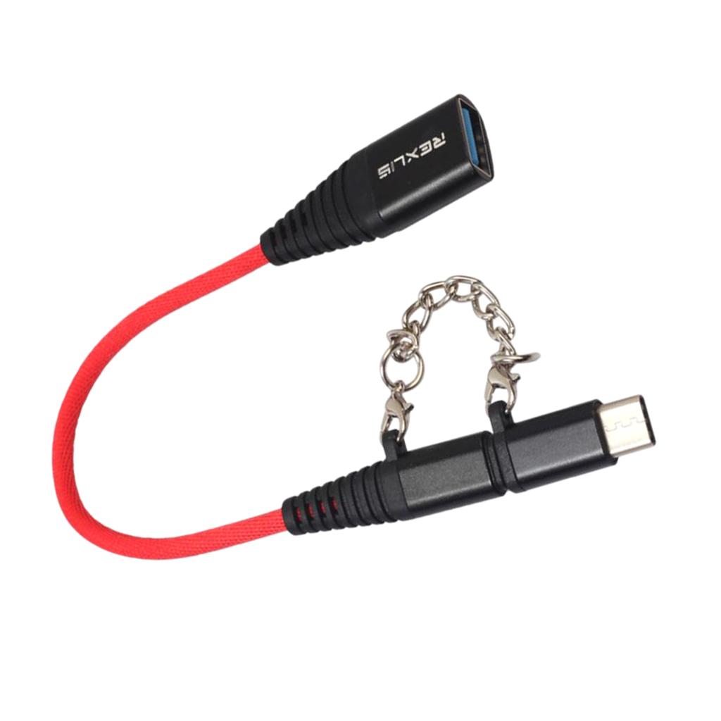 USB Type C Cable 2 in 1 for Sumsang Galaxy S9 Black