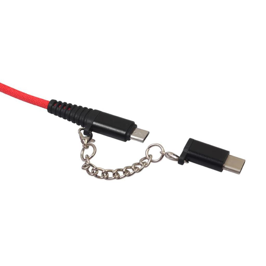 USB Type C Cable 2 in 1 for Sumsang Galaxy S9 Black