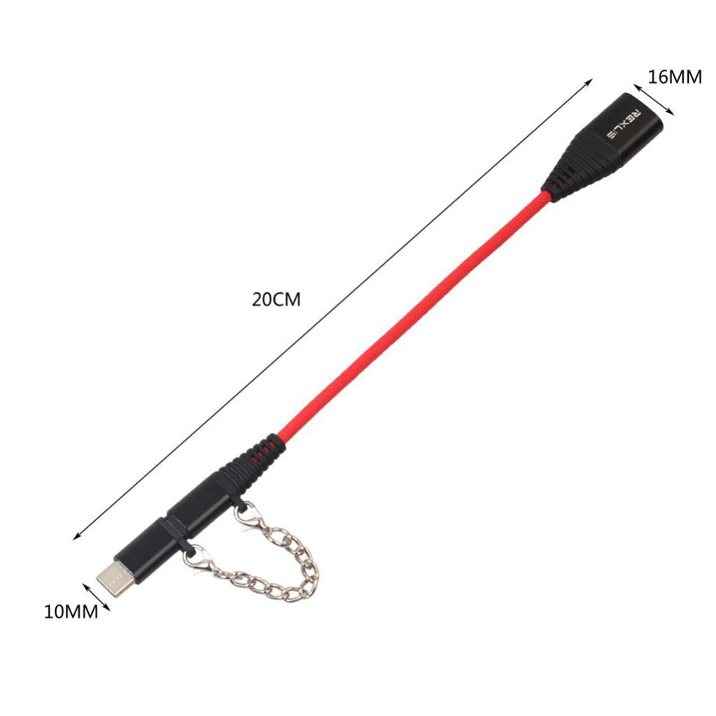 USB Type C Cable 2 in 1 for Sumsang Galaxy S9 Black