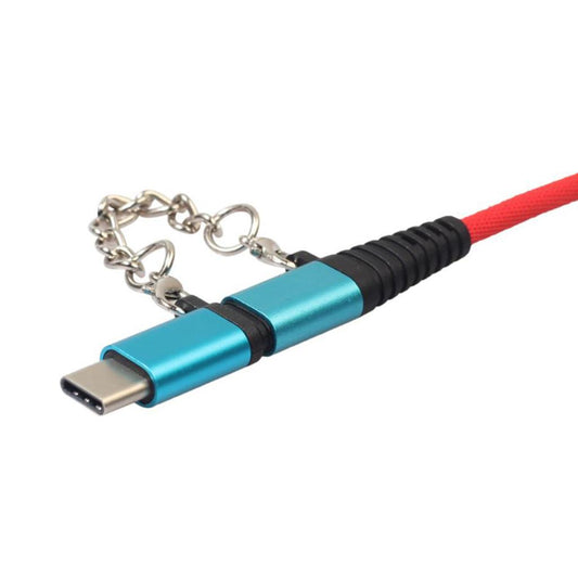USB Type C Cable 2 in 1 for Sumsang Galaxy S9 Blue