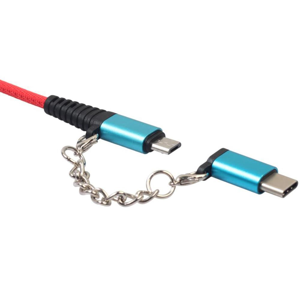 USB Type C Cable 2 in 1 for Sumsang Galaxy S9 Blue