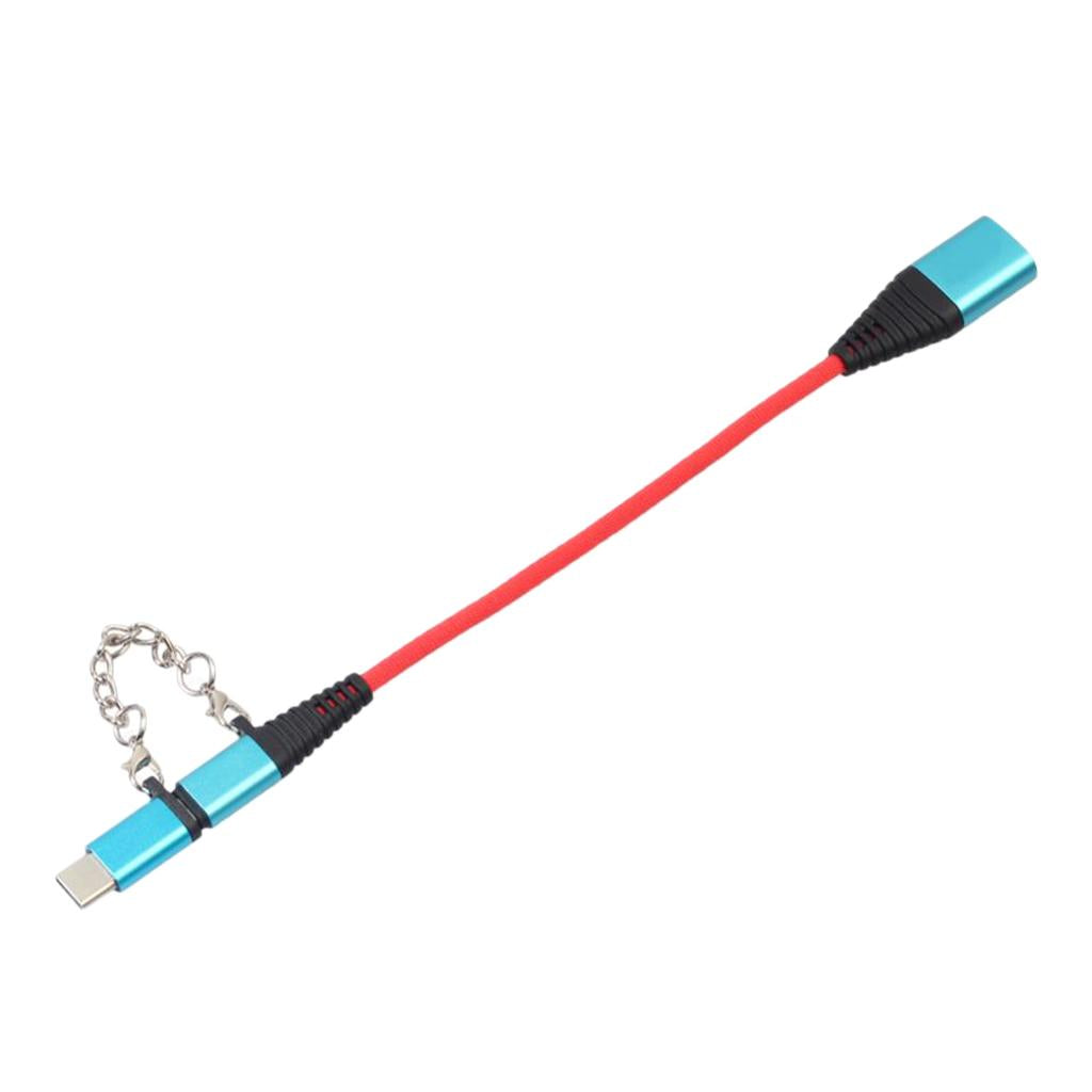 USB Type C Cable 2 in 1 for Sumsang Galaxy S9 Blue