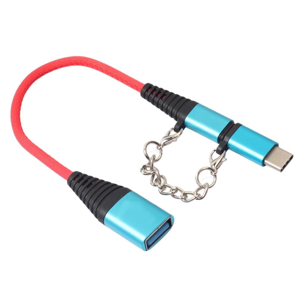 USB Type C Cable 2 in 1 for Sumsang Galaxy S9 Blue