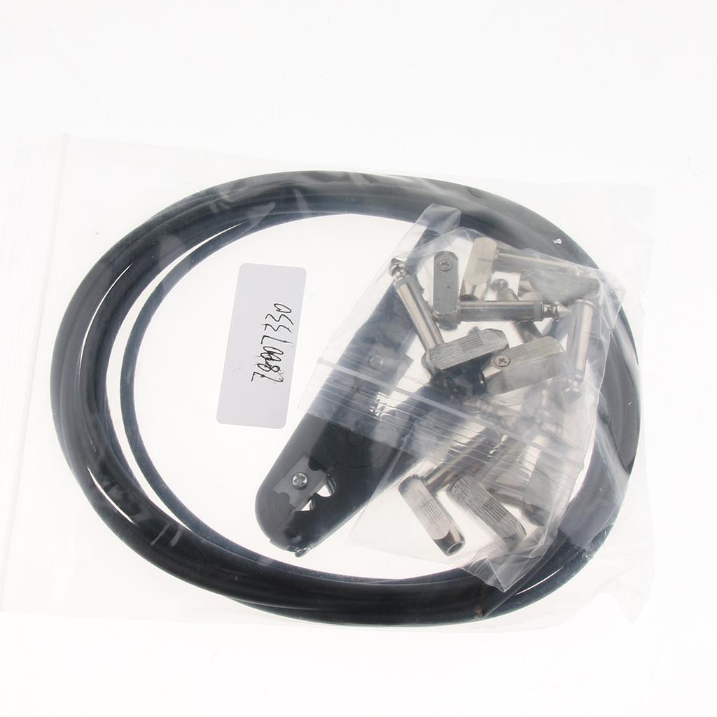 6.35mm Audio Pedal Board Kit DIY Patch Cables Cords for Guitar Bass