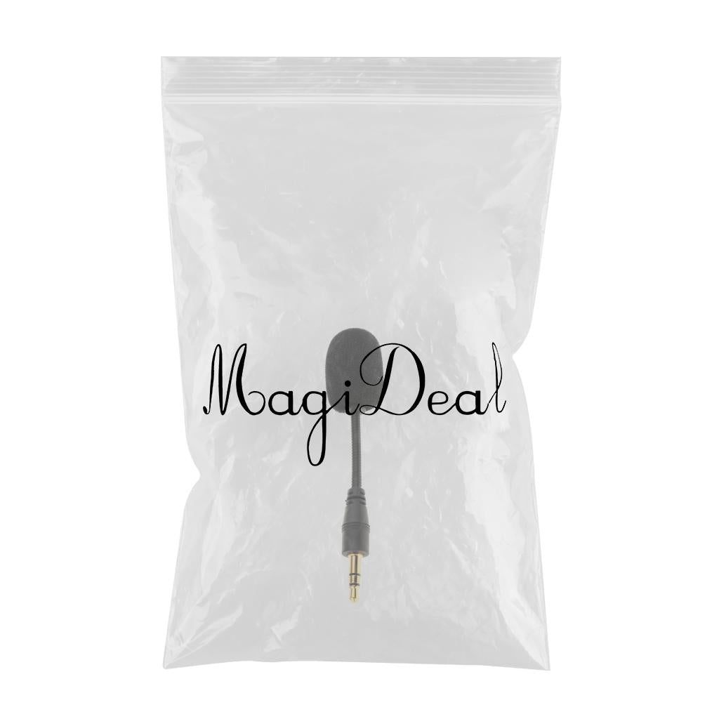 3.5mm Black Stereo Mini USB Mic Microphone 3.5mm 3 Stereo Straight Head