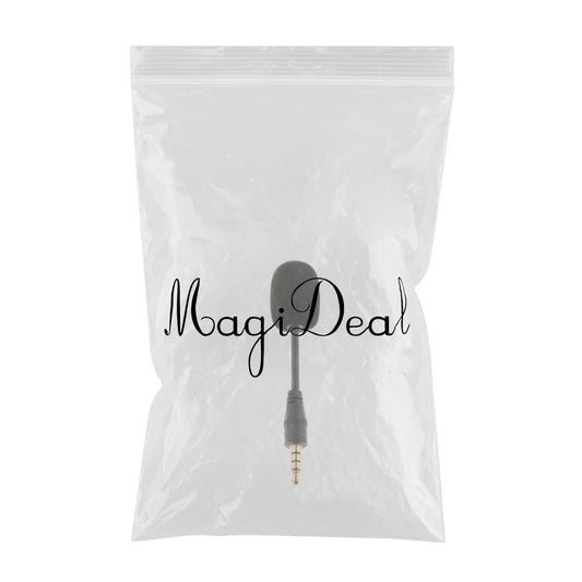 3.5mm Black Stereo Mini USB Mic Microphone  3.5mm 4 Pole Pin Straight Head
