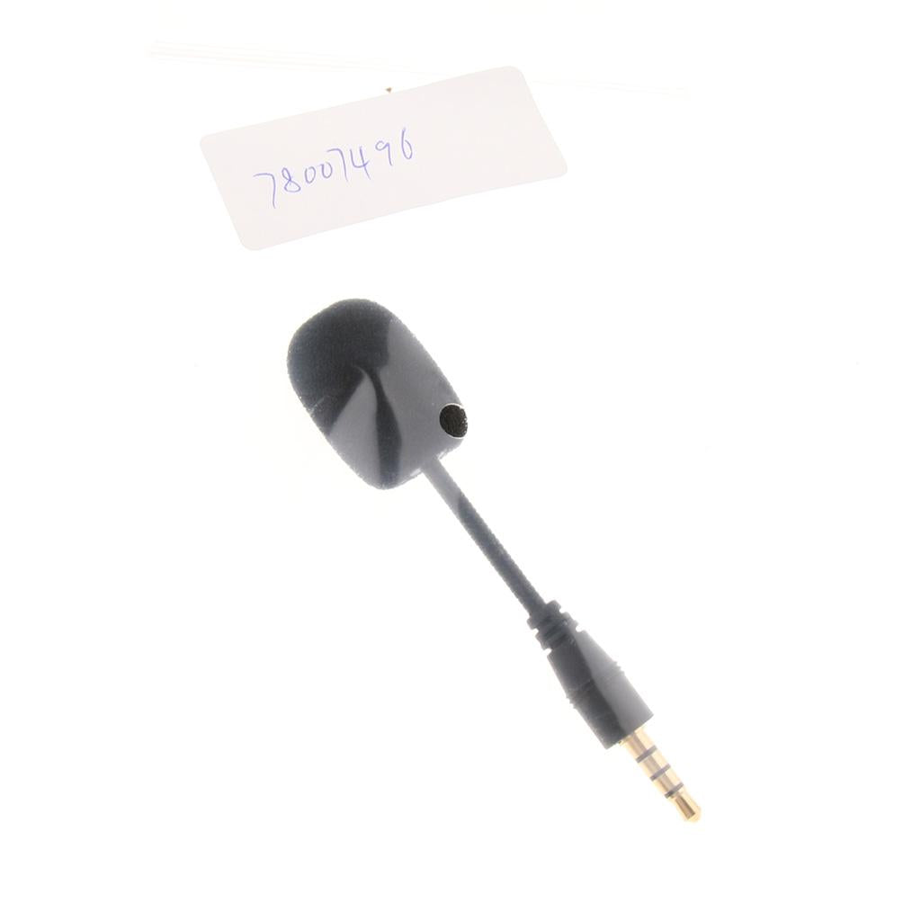 3.5mm Black Stereo Mini USB Mic Microphone  3.5mm 4 Pole Pin Straight Head