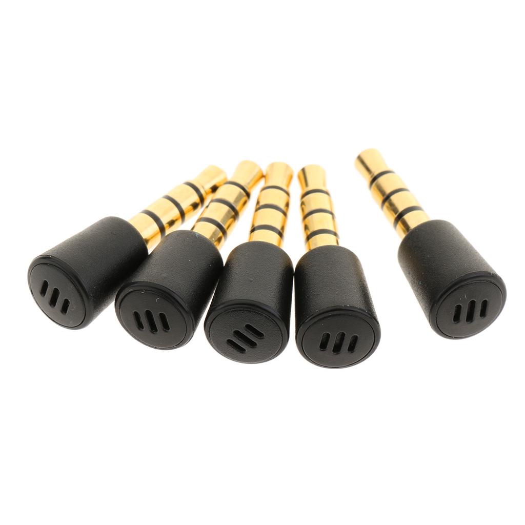 5pcs Mini 3.5mm Jack Plug Microphone Omni-directional Mic for Mobile Phone Recording Karaoke Singing