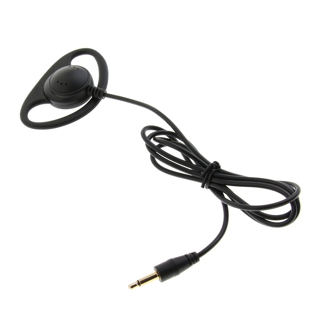 3.5mm Unilateral Headphone Plug Ear Hook Headset  3.5mm Mono Straight Head