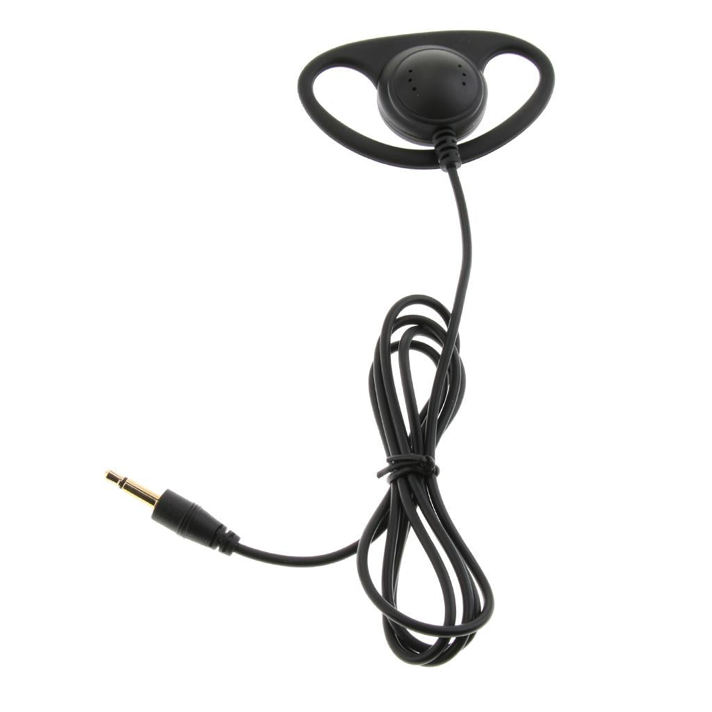 3.5mm Unilateral Headphone Plug Ear Hook Headset  3.5mm Mono Straight Head