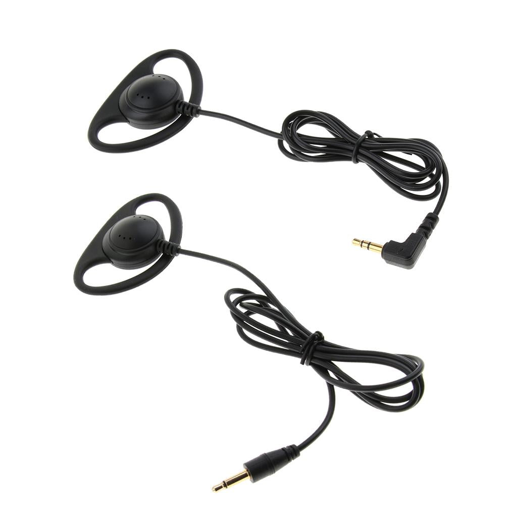3.5mm Unilateral Headphone Plug Ear Hook Headset  3.5mm Mono Straight Head