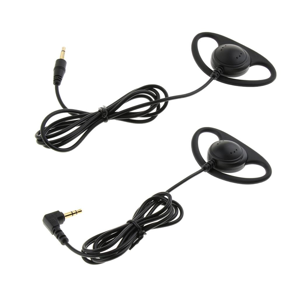 3.5mm Unilateral Headphone Plug Ear Hook Headset  3.5mm Mono Straight Head
