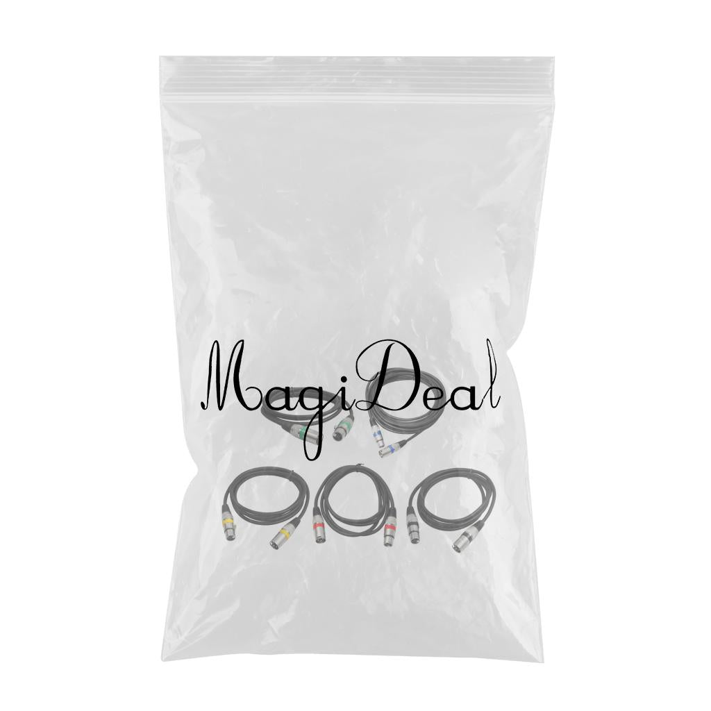 5 Pieces XLR Male to Female Microphone Mic Cables Wires