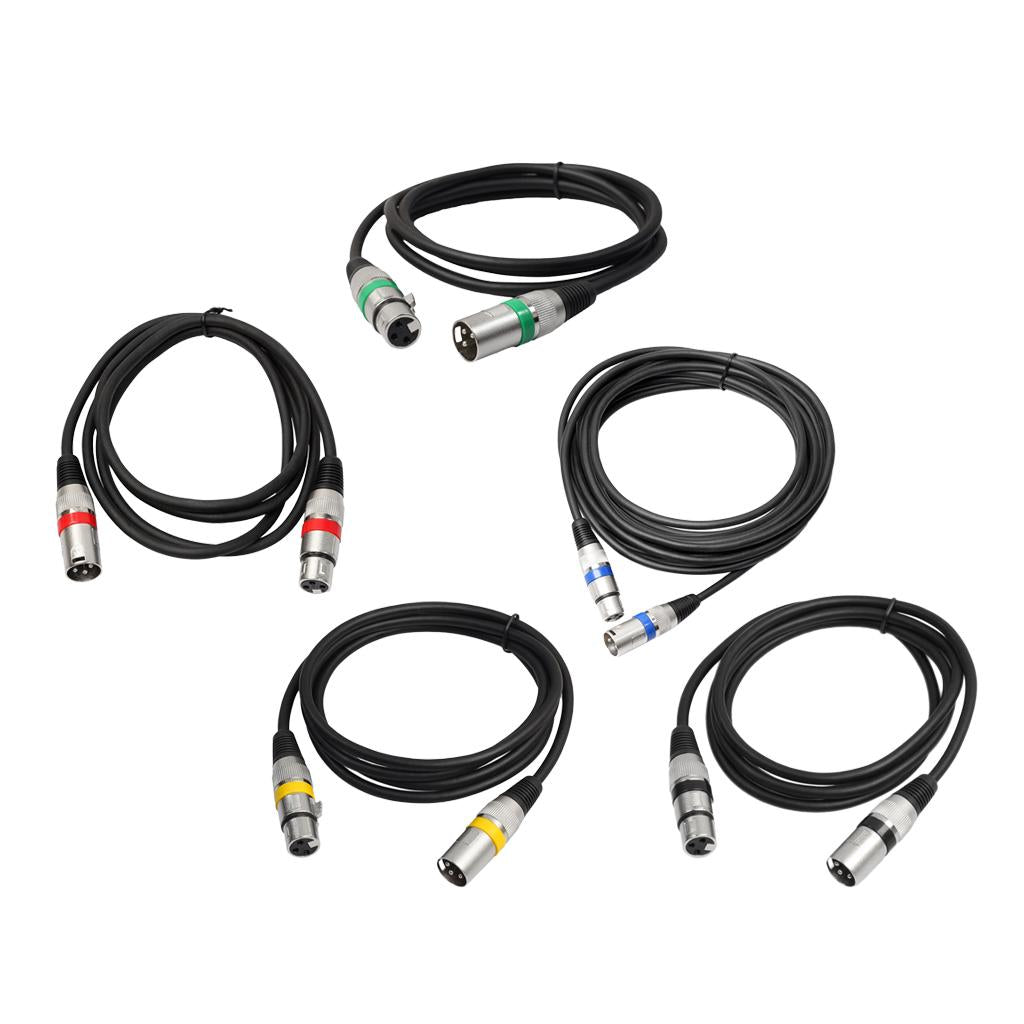 5 Pieces XLR Male to Female Microphone Mic Cables Wires