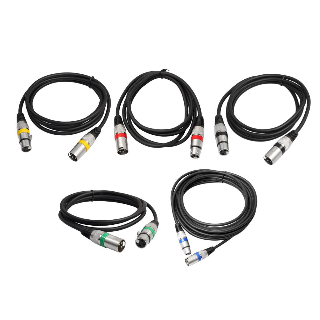 5 Pieces XLR Male to Female Microphone Mic Cables Wires