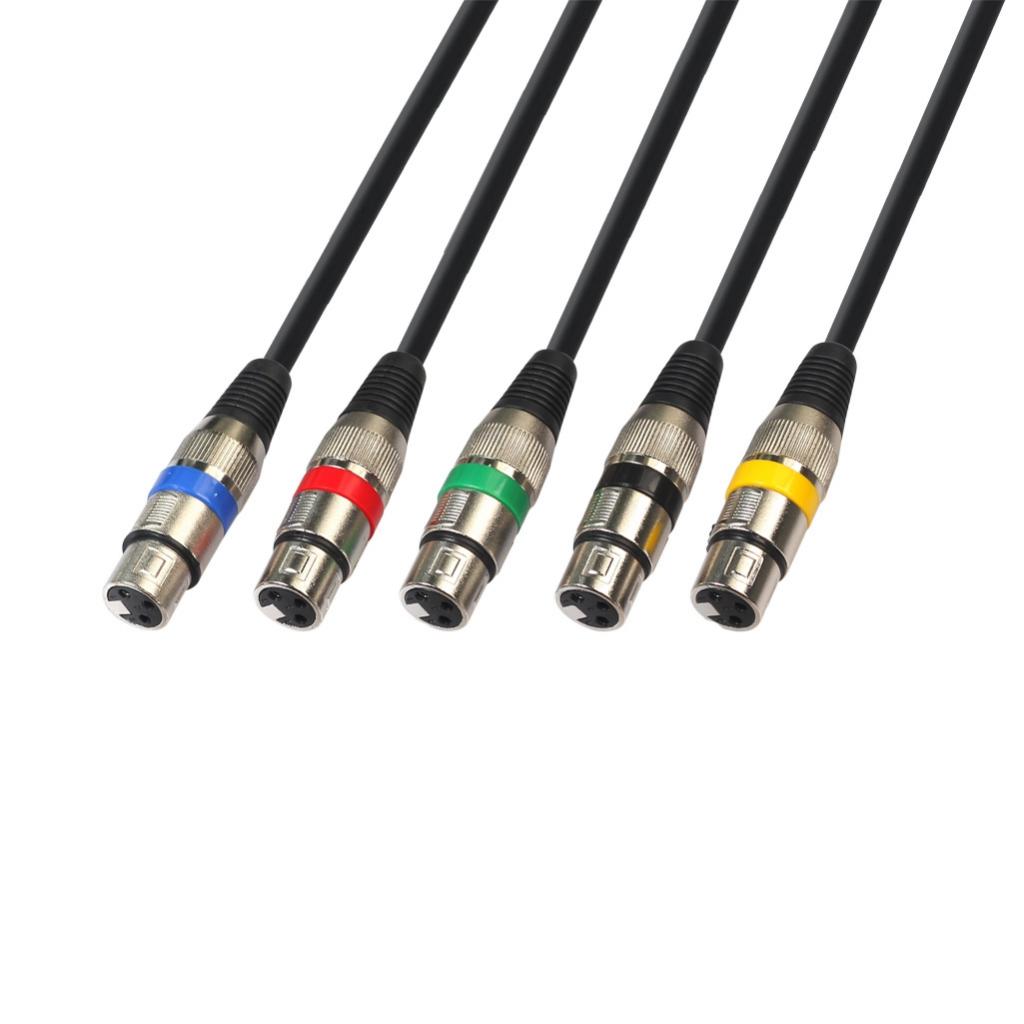 5 Pieces XLR Male to Female Microphone Mic Cables Wires