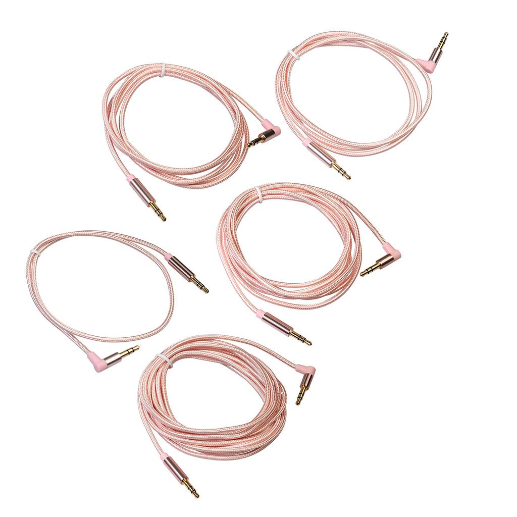 3.5mm Right Angle to Straight Audio Male to Male Stereo Jack Cable Cord 5cm
