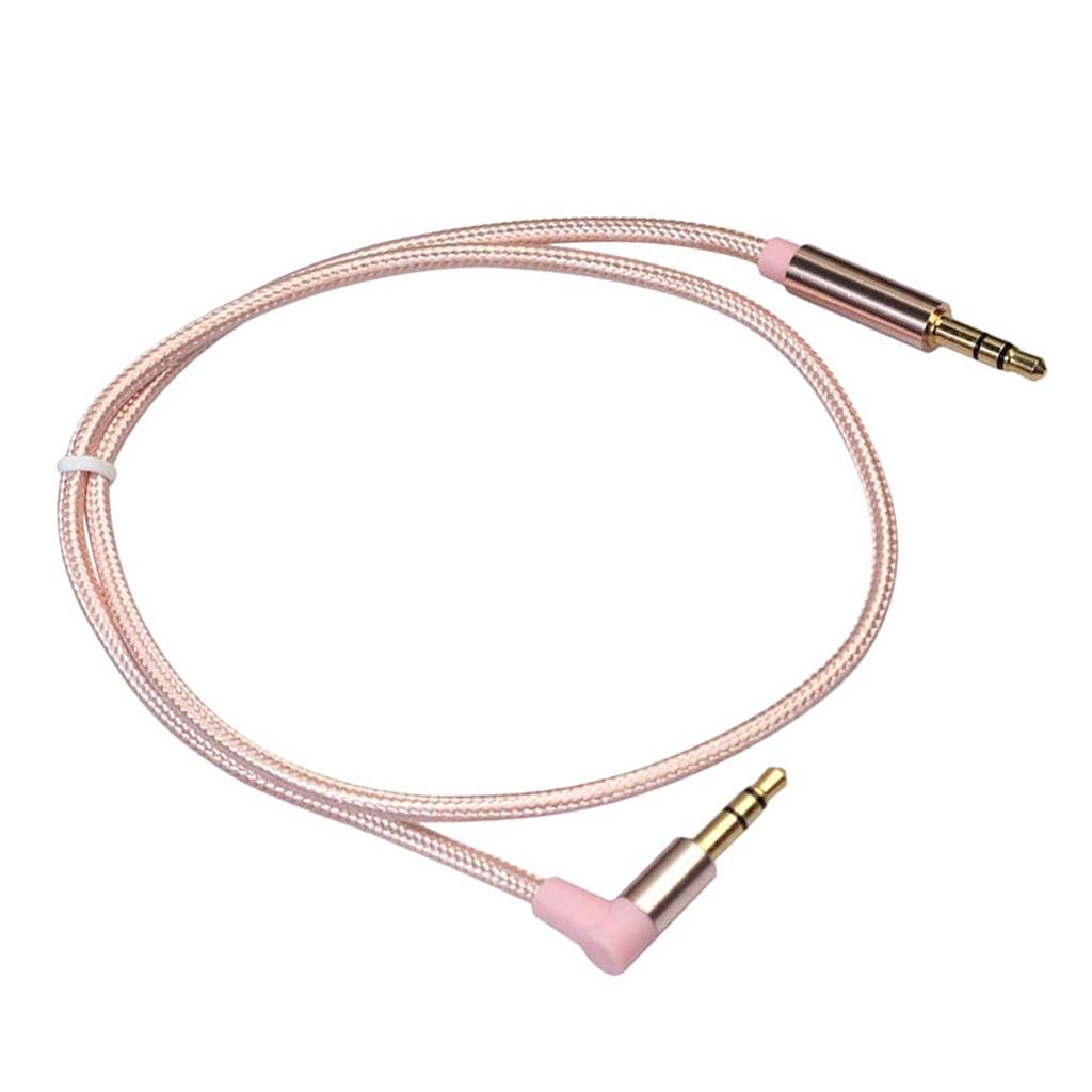 3.5mm Right Angle to Straight Audio Male to Male Stereo Jack Cable Cord 5cm