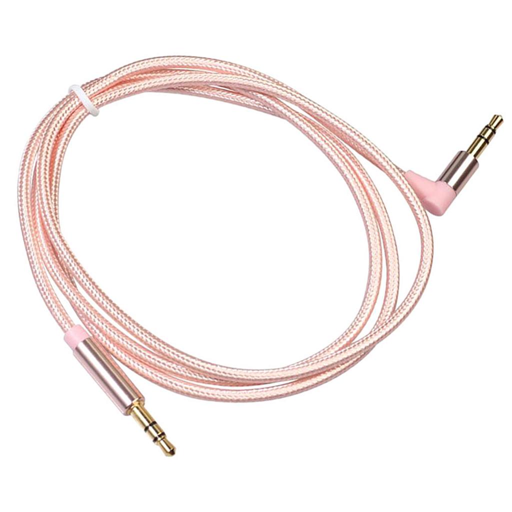 3.5mm Right Angle to Straight Audio Male to Male Stereo Jack Cable Cord 10cm