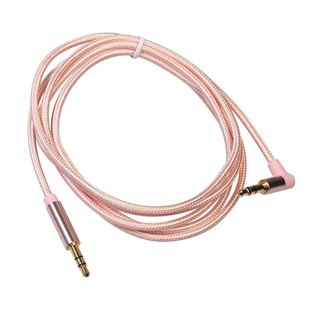 3.5mm Right Angle to Straight Audio Male to Male Stereo Jack Cable Cord 15cm