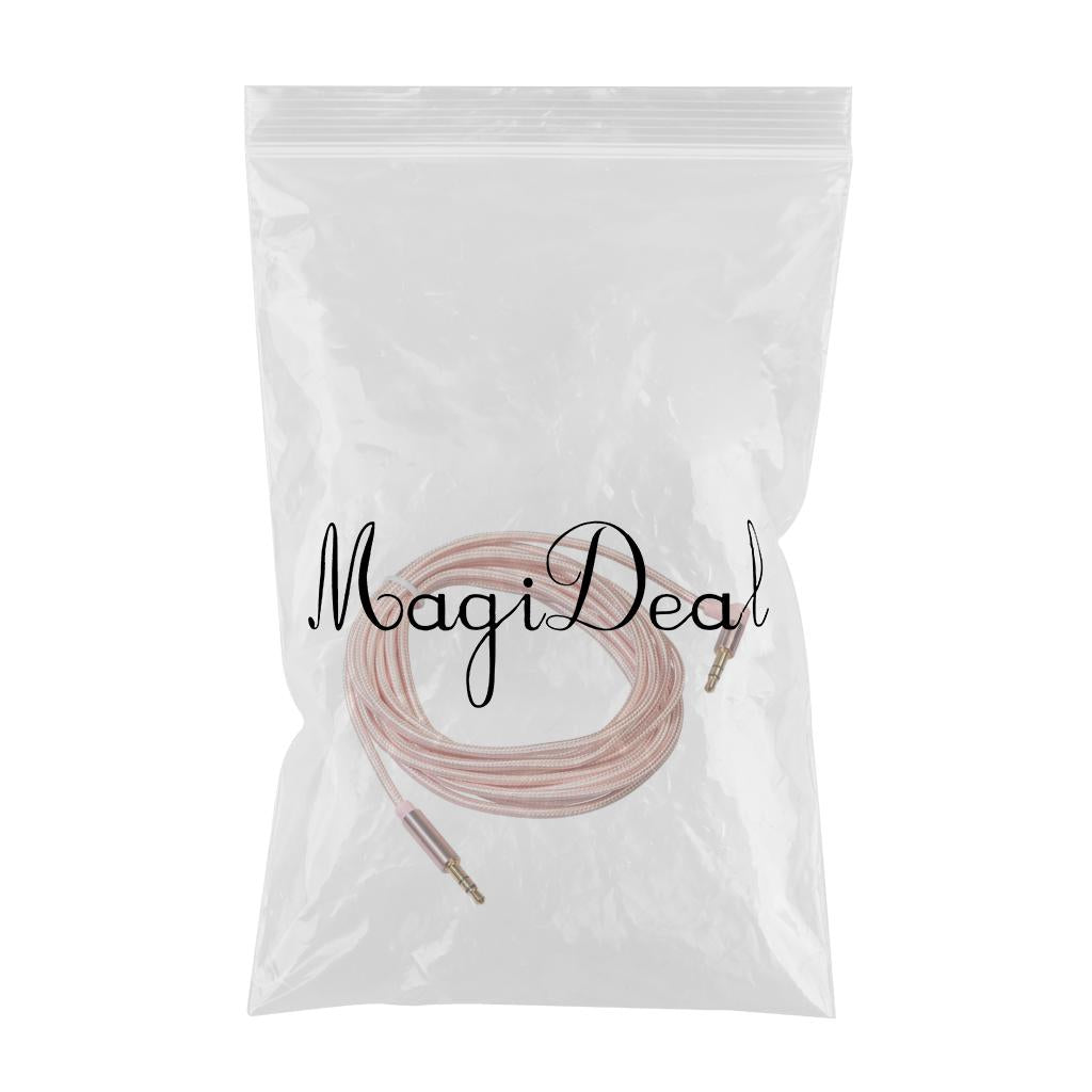 3.5mm Right Angle to Straight Audio Male to Male Stereo Jack Cable Cord 30cm