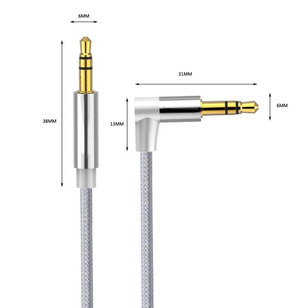 3.5mm Audio Cable Nylon Braided Male to Male Aux Cord 150cm