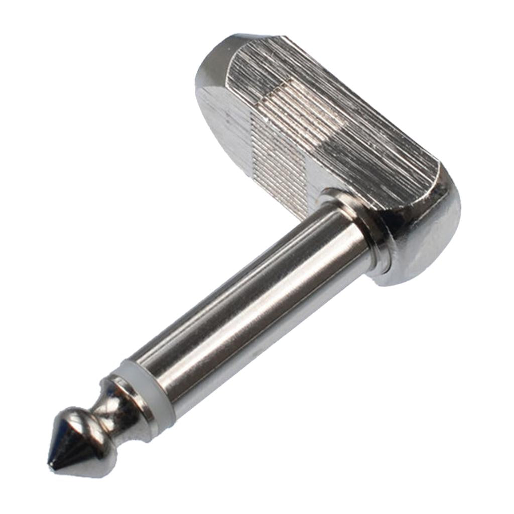 6.35mm 1/4'' Stereo Jack Adapter for Headphone Audio Microphone Right Angle