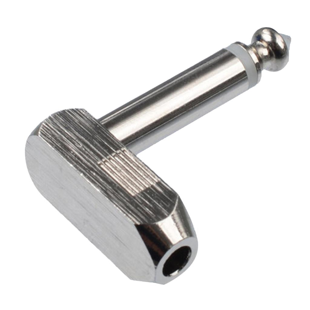 6.35mm 1/4'' Stereo Jack Adapter for Headphone Audio Microphone Right Angle