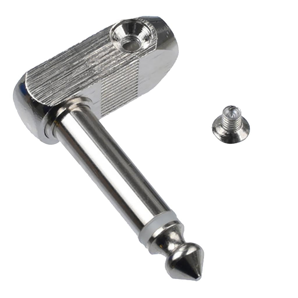 6.35mm 1/4'' Stereo Jack Adapter for Headphone Audio Microphone Right Angle