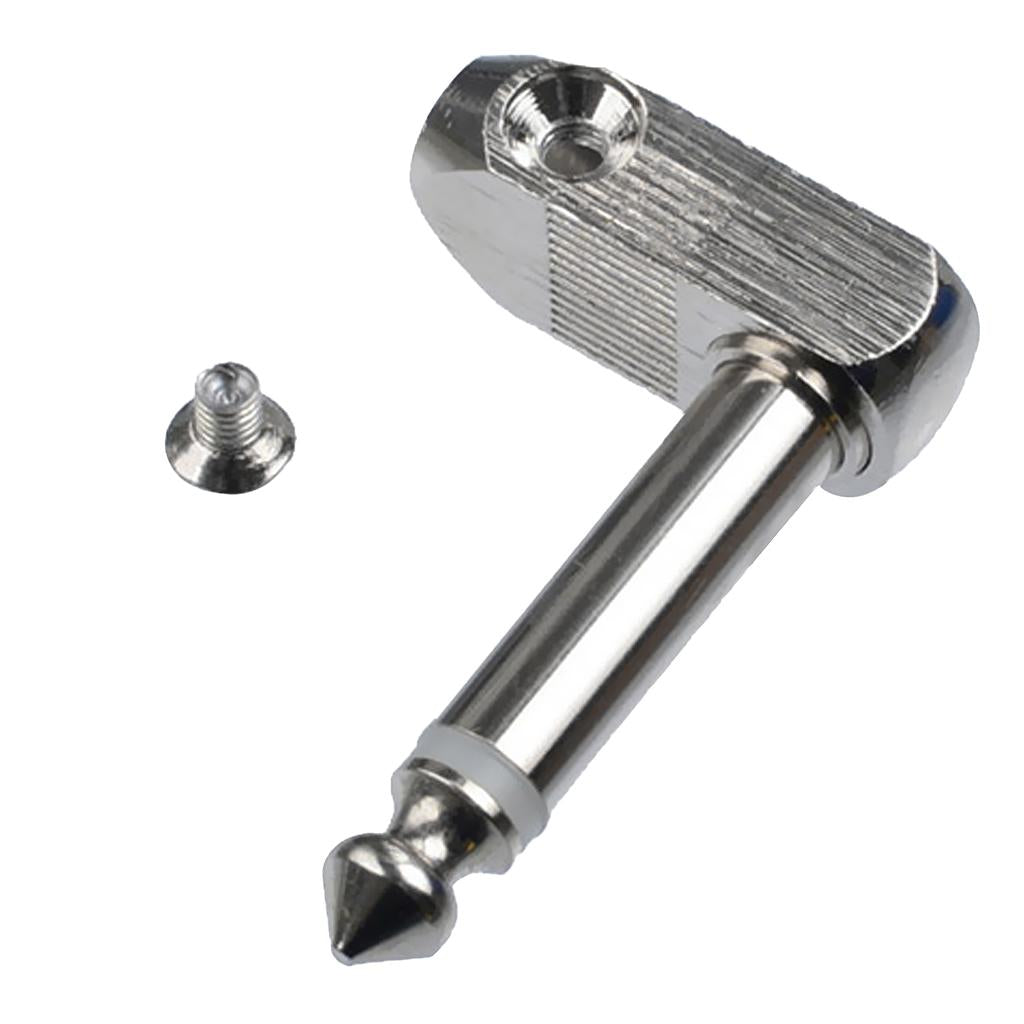 6.35mm 1/4'' Stereo Jack Adapter for Headphone Audio Microphone Right Angle
