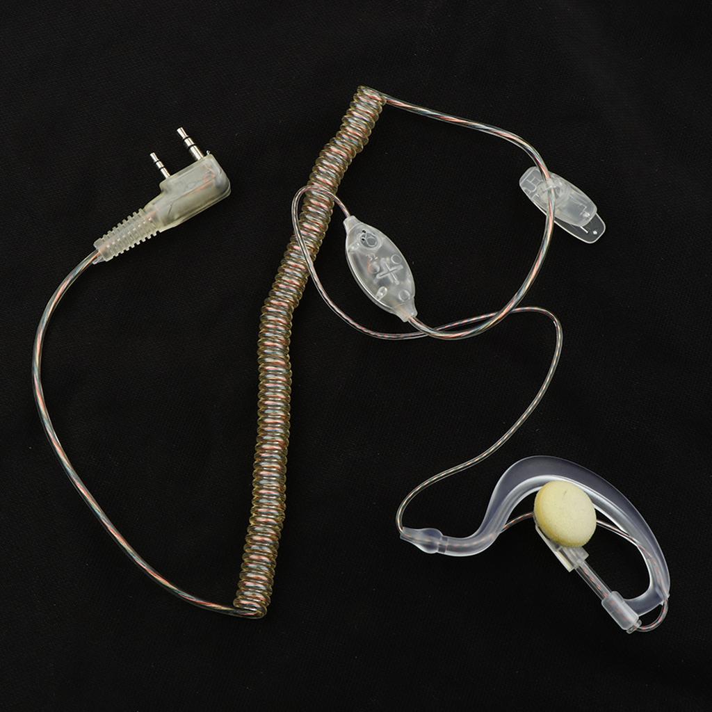 1 Piece Walkie Talkie Headset Earpiece for Two Way Radio Parts Transparent