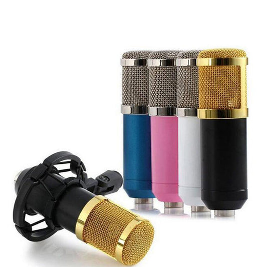 Wired Microphone Handheld Microphone for KTV With Round Circle -Pink