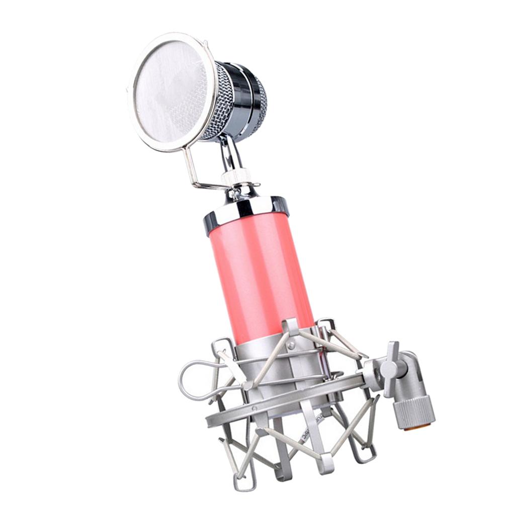 Mini Condenser Mobile Phone Microphone for Karaoke Multi Colors Pink