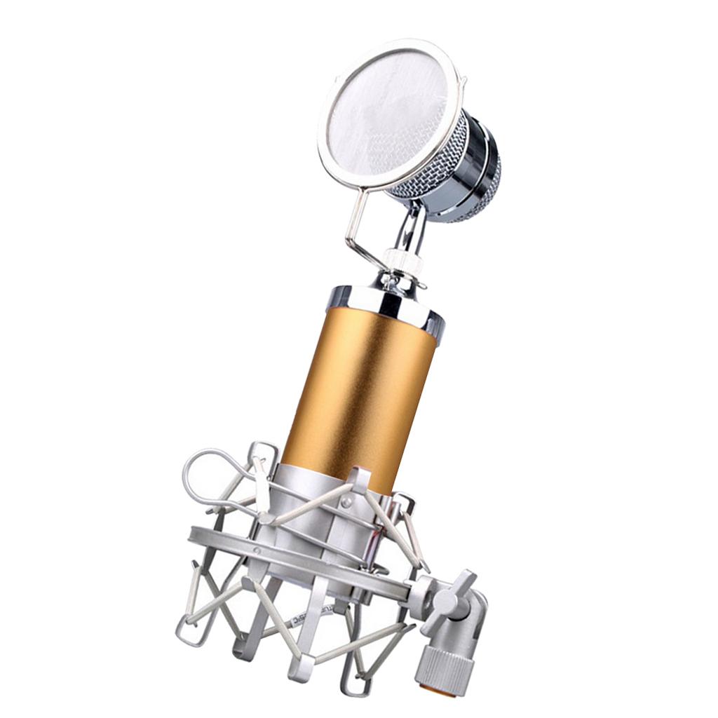 Mini Condenser Mobile Phone Microphone for Karaoke Multi Colors Gold