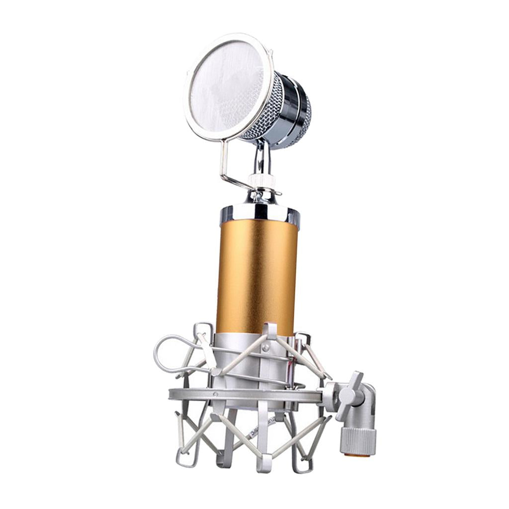 Mini Condenser Mobile Phone Microphone for Karaoke Multi Colors Gold