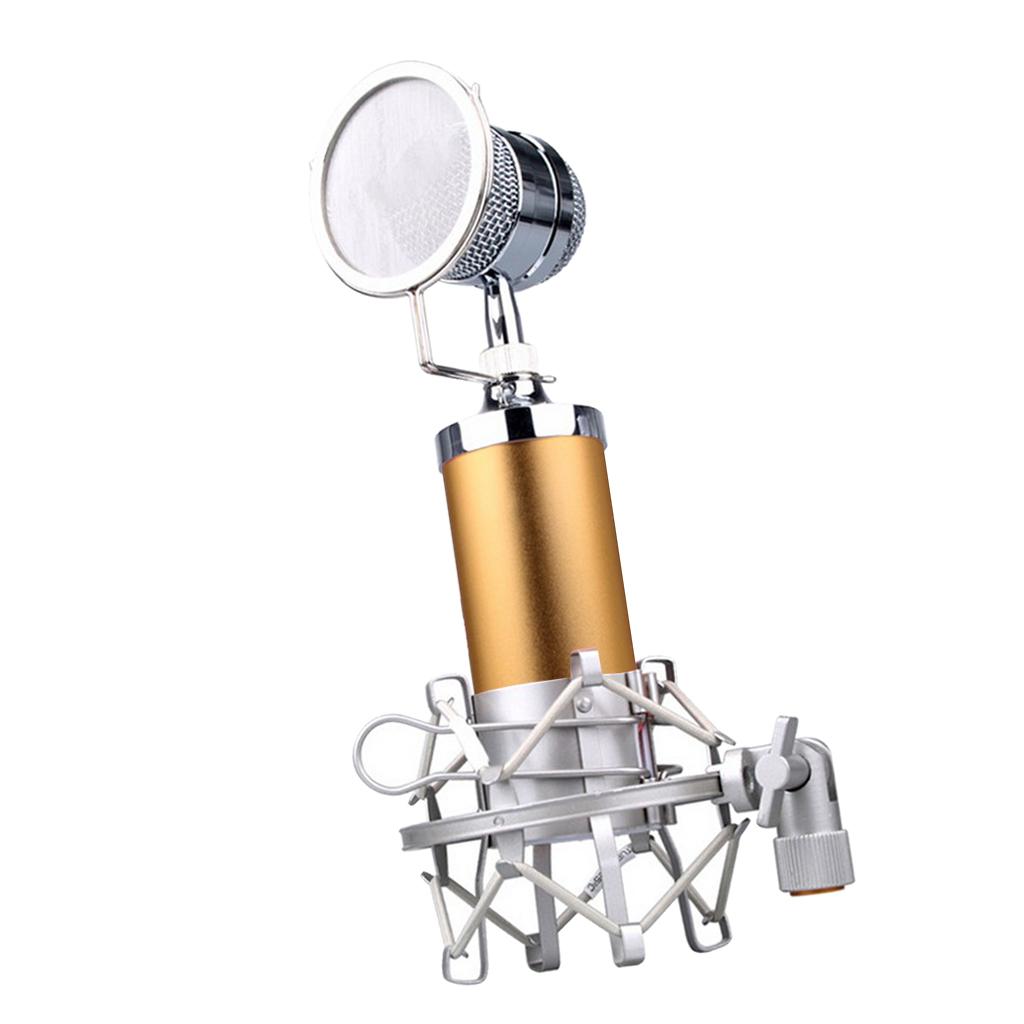 Mini Condenser Mobile Phone Microphone for Karaoke Multi Colors Gold
