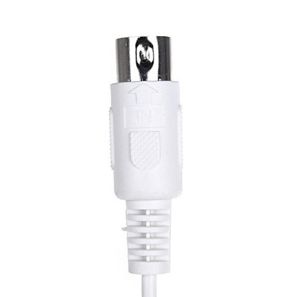 1.5m White MIDI Cable Music Wire 5 Pin Male Cable for Electronic Organ Piano
