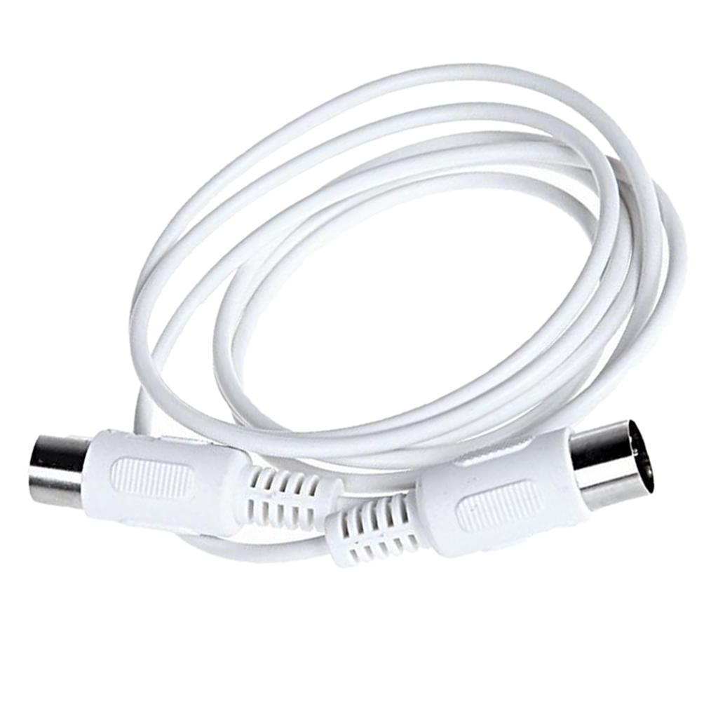 1.5m White MIDI Cable Music Wire 5 Pin Male Cable for Electronic Organ Piano
