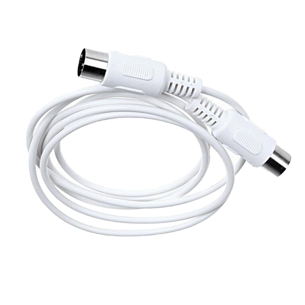 1.5m White MIDI Cable Music Wire 5 Pin Male Cable for Electronic Organ Piano
