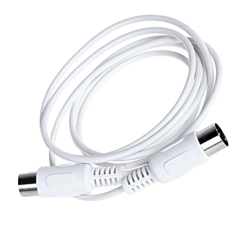 1.5m White MIDI Cable Music Wire 5 Pin Male Cable for Electronic Organ Piano