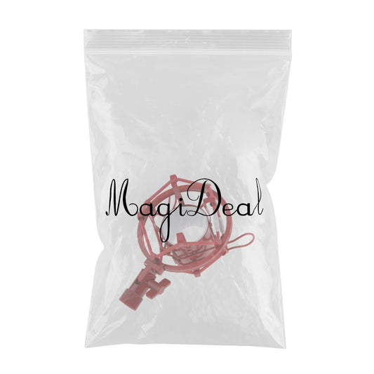 Stainless Steel Microphone  Anti-Vibration Shock Mount  Red
