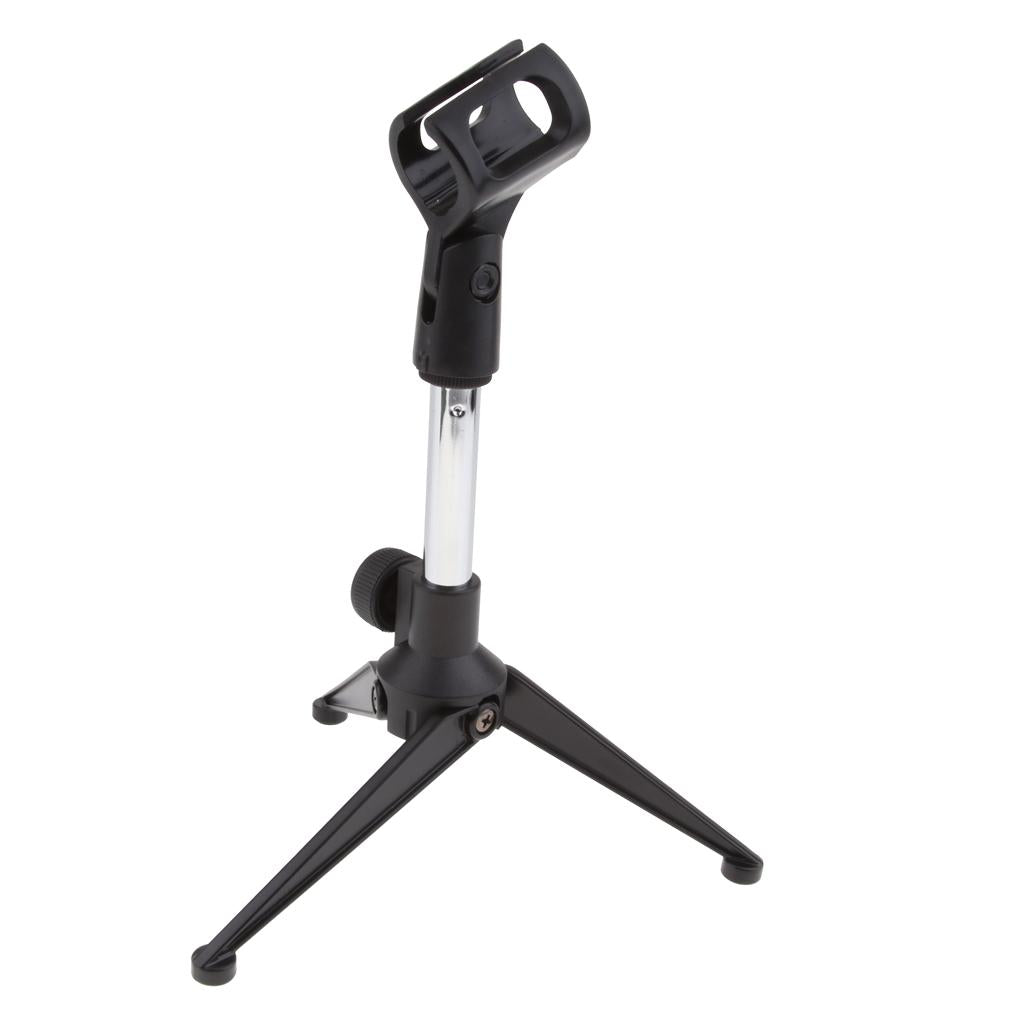 Stainless Steel Microphone Stand Desktop Microphone Rack Tripod  A