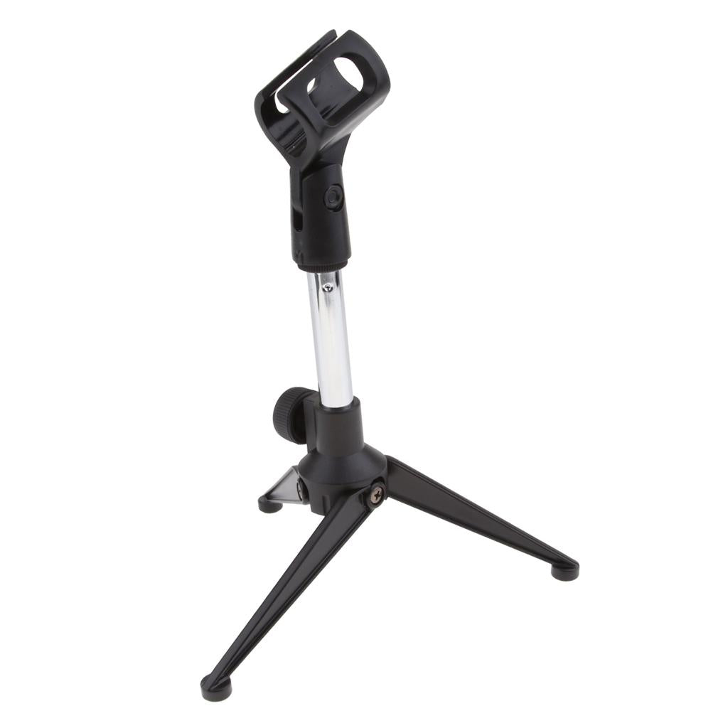 Stainless Steel Microphone Stand Desktop Microphone Rack Tripod  A